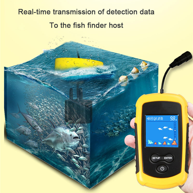 Sonar portátil con pantalla a  - Fish Finder Cable reseña y precio