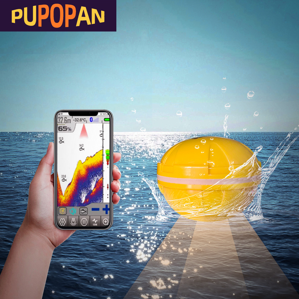 PUPOPAN 100M nuevo teléfono in - Fish Finder Transducer reseña y precio